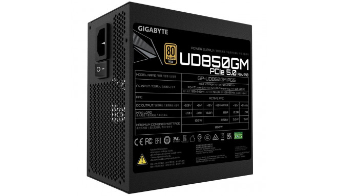 Power Supply Unit - Gigabyte UD850GM 850W 90% Efficiency Fully-Modular Black
