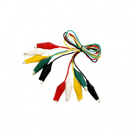 96-762# Krokodylki 35mm z przewodem 45cm komplet 5 pack (10 tk.)