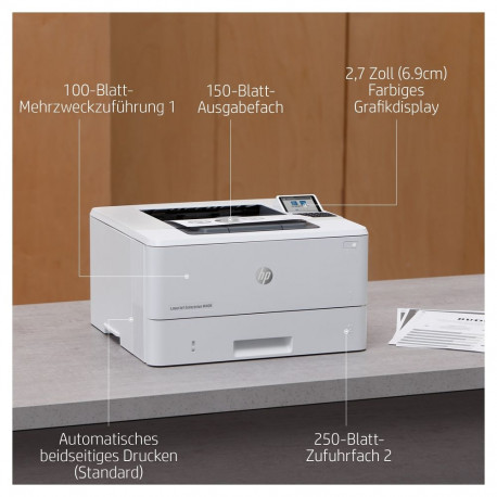 "L HP LaserJet Enterprise M406DN S/W-Laserdrucker 38 S./Min. A4 LAN Duplex"