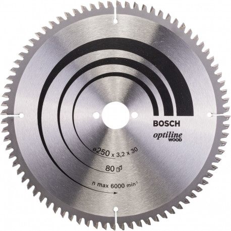 PRO Wood Kreissägeblatt, Ø 250mm, 80Z (Bohrung 30mm, für Kapp- & Gehrungssägen)