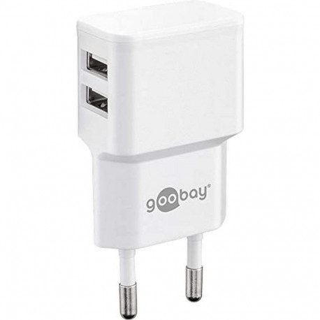Dual USB-Ladegerät 2,4 A (weiß)