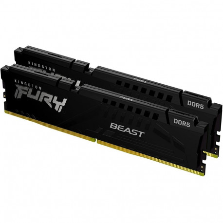 DIMM 64 GB DDR5-5200 (2x 32 GB) Dual-Kit (schwarz, KF552C40BBK2-64, FURY Beast, INTEL XMP)