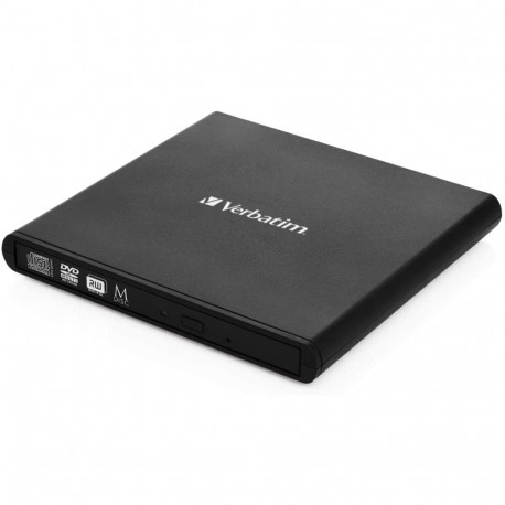õhuke väline CD/DVD-kirjutaja USB-A 2.0, must