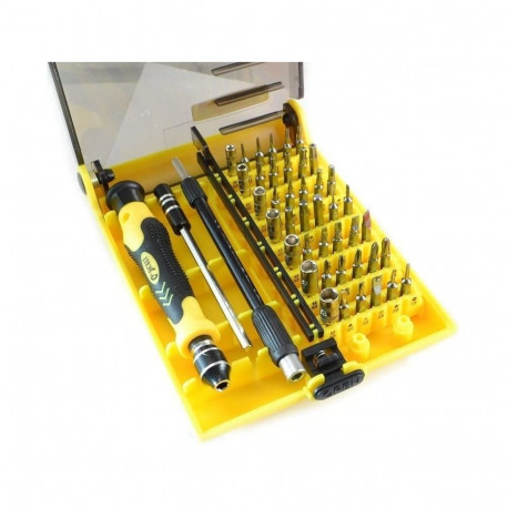 Steckschlüssel-Schraubendreher-Set SoftFinish electric, 5-teilig (rot/gelb)