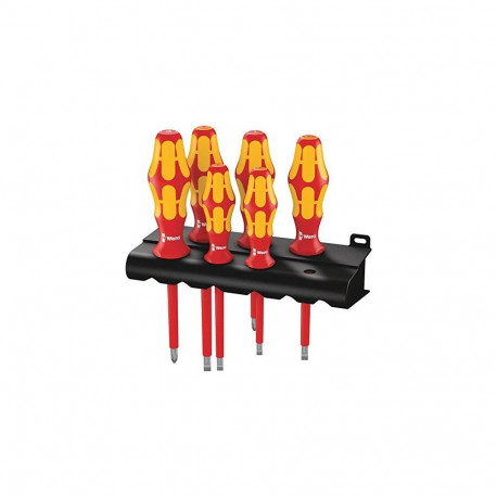 160 i/6 Rack Schraubendrehersatz Kraftform Plus Serie 100 + Rack (rot/gelb, 6-teilig, mit Lasertip)