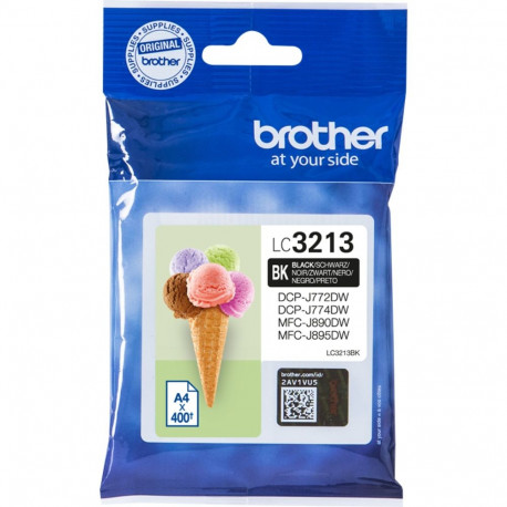 BROTHER LC3213BK HIGH YIELD BLACK INK CARTRIDGE - 400 PAGES