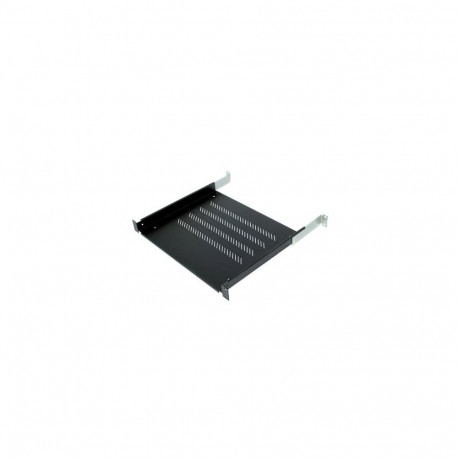19' shelf A4 perforated 1U/450mm, max.80kg black