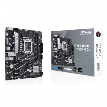 Asus emaplaat Intel B760 Express LGA1700 Micro-ATX DDR4x2 2xPCI-Express 4.0 1x 