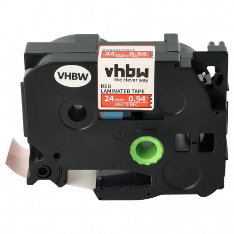 Compatible tape Brother TZe-455 24mm White on Red