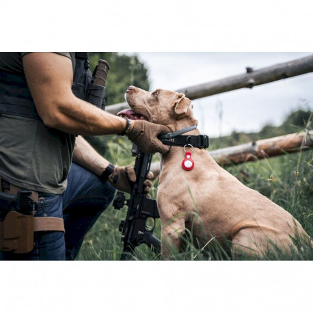 Tactical Airtag Beam Leather Case for Apple AirTag / black