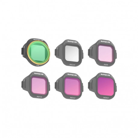 Set of 6 Sunnylife MCUV + CPL + ND8 + ND16 + ND32 + ND64 filters for MINI 5 Pro
