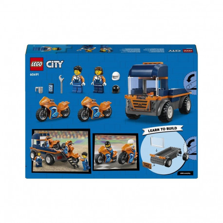 CONSTR LEGO MOTORCYCLE TRANSPORTER 60491