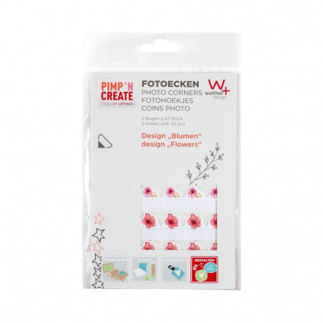 Walther Photo corners flower design 2 sheets of 42 pcs