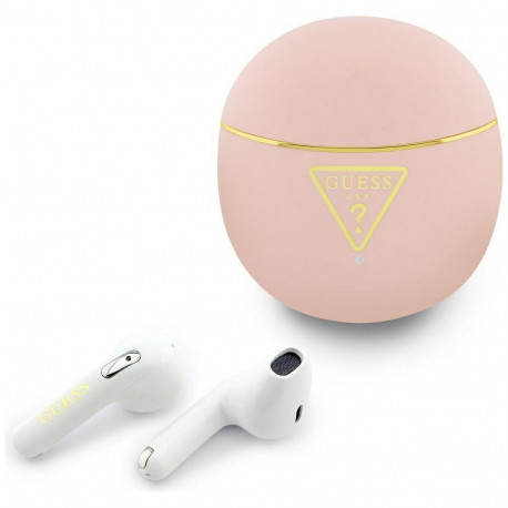 Wireless earphones Guess TWS GUTWSA15HETP (Small Round Script Print) pink