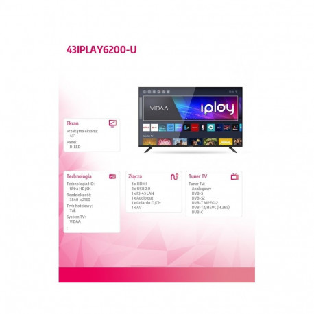 LED-teler 43-tolline 43IPLAY6200-U