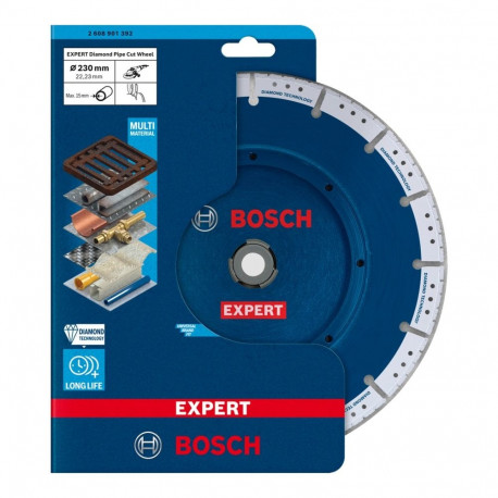 Bosch diamond cutting disc EXPERT Diamond Pipe Cut Wheel, 230mm (bore 22.23mm)