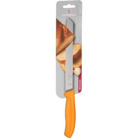 Victorinox Swiss Classic 21cm bread knife Wellenschliff orange