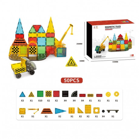 3D konstruktsioon magnetilised tellised 50 elementi