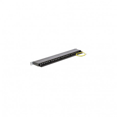 Patchpanel 24P Cat.6 / 0.5 HE (schwarz)