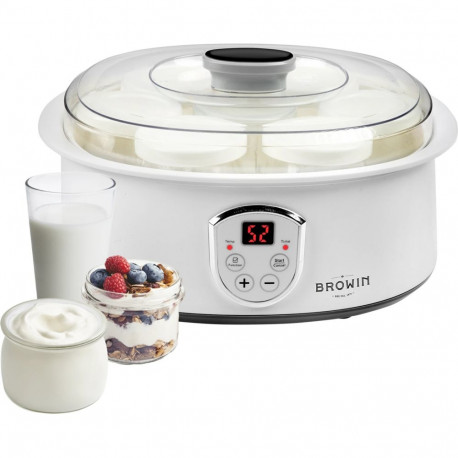 Browin Jogurtitegija 801015, 7 purki, 1.3 L, 20 W, 1-48 h, 20-60 °C, toitekaabel