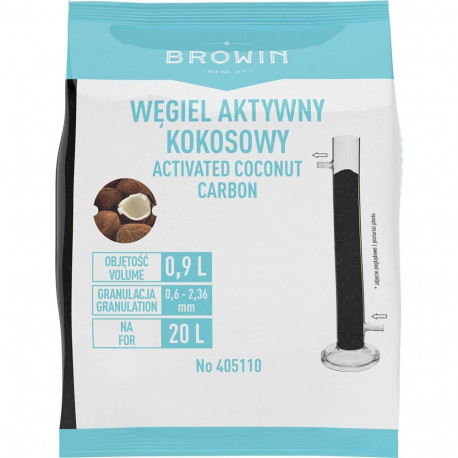 Browin Aktiveeritud süsi 405110, 0.46kg, 20L filtreerimiseks, kookospähkli tooraine