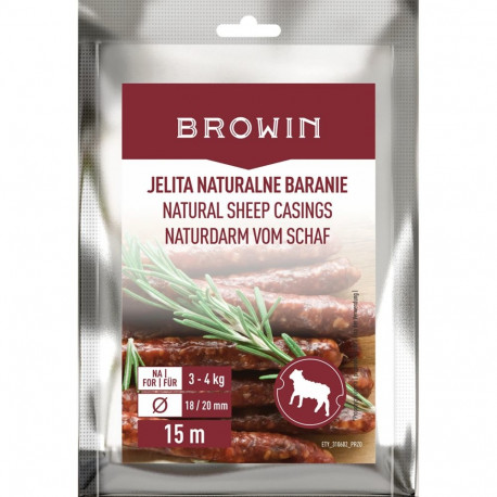 Browin Natural sheep casings 18/20mm, 15m 310602, 1.2cm, 22cm, 14.8cm, 34.5g