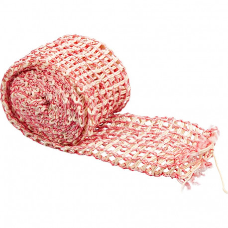 Browin 310115 lihavõrk, 18cm, 3m, elastne, punane/kreemikas, polüester kummiga, kuni 220°C