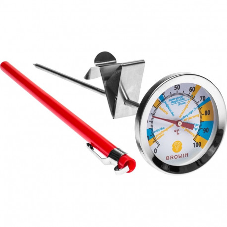 Browin Cheese thermometer 102501, 0-100°C, 19.8cm, analog, pin probe, 5.3cm dial