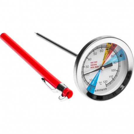 Browin 100601 termomeeter surve-singi keetjale, 0-120°C, 12,5cm, analoog, valge