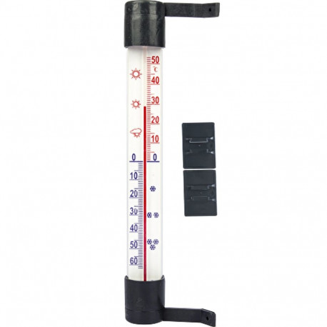 Aknale kleebitav termomeeter BIOTERM 020505 -70°C kuni +50°C 23cm antratsiit
