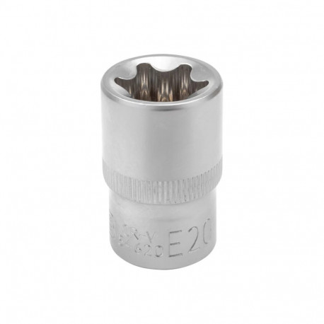 E-profile socket E20 1/2", JCB, JCB-54620, CrV steel, 38 mm