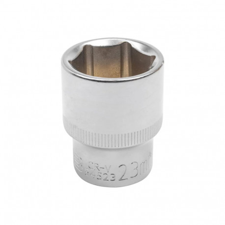 JCB JCB-54523, 6-point socket, 23mm, 1/2DR, CrV, metric, spring-loaded ball