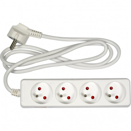 Extension cable with grounding for powering tools and appliances 1.5m 3x1.5mm² 4 sockets 72501 VOREL