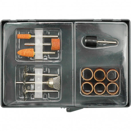 Mini griezēja piederumu komplekts 13 gab., VOREL, 25410, precīzai slīpēšanai un modelēšanai 3.2 mm i