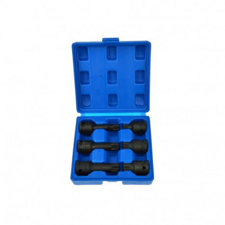 Spline uzgaļu komplekts, Cr-Mo, M14/M16/M18, 43mm/78mm, G10515, GEKO