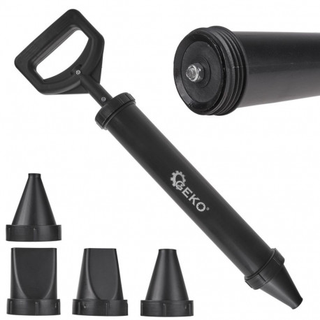 Geko cement grout applicator G00669, 850ml, 4 nozzles, 57x16mm, 38x14mm, 12mm, 20mm, plastic