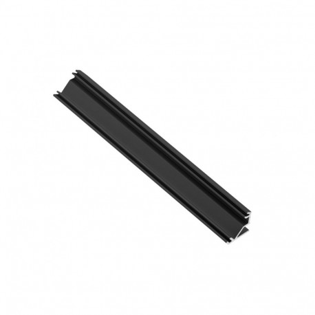 Led nurgeline alumiiniumprofiil - peale kantud GLAX must matt L=2 m