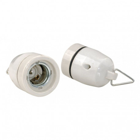 Gtv ceramic pendant socket AE-OCEF27-00, E27, 100W, 220-240V, 50-60Hz, IP20, white, ceiling, AC, CE,