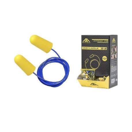 Ausu aizbāžņi ar auklu 100gab. Active EAR E785 ACTIVE GEAR