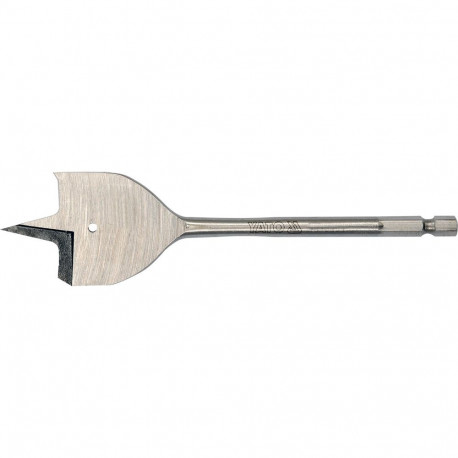 Flat wood drill bit for drilling holes in wood HCS 1/4" hex shank 24x152mm YT-3246 YATO
