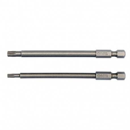 Yato YT-0491 kruvikeeraja otsikute komplekt, 2 tk, Torx TR, T15, T27, 100 mm, 1/4" (6,3 mm), S2, söö