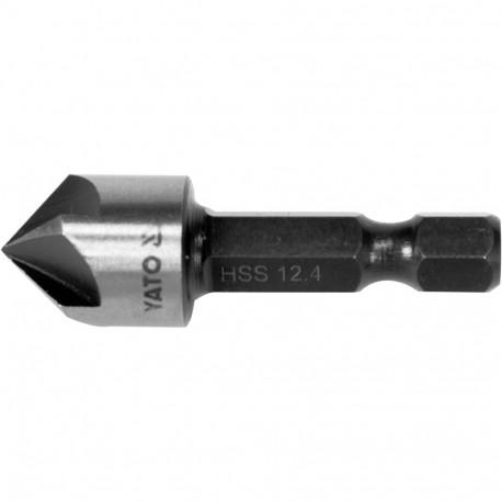 Yato Countersink YT-44724, 40mm, 12.4mm, HSS, 5 blades, 45° angle, hex handle