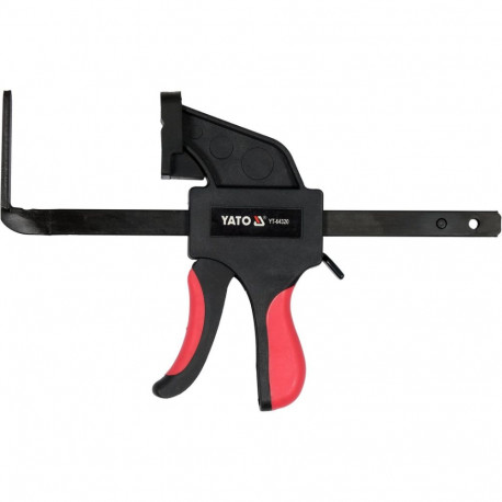 Clamp for guides and rails quick action 300 mm 150 mm opening 70 mm depth 11x5 mm jaws A3 steel YT-6