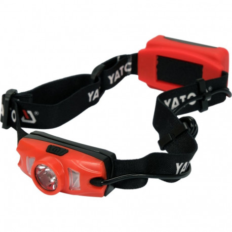 Yato headlamp YT-08596, 500lm, 70m, 6 modes, Li-Ion 3.7V 1000mAh, IP44, USB, ABS, rubber