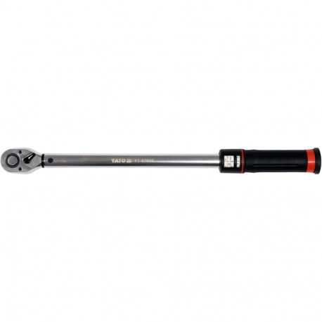 Yato YT-07605 Torque Wrench, 1/2", 20-220Nm, 481mm, 72 teeth, CrMo42, PVC handle, calibration certif