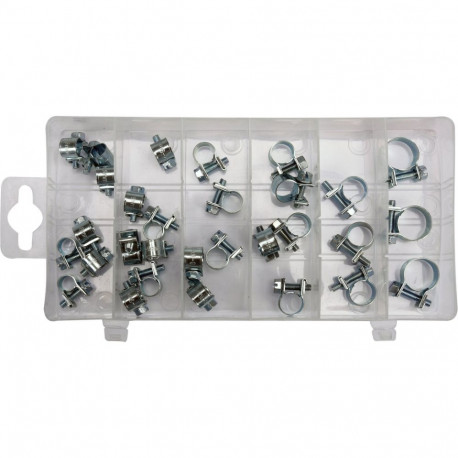 Yato voolikuklambrite komplekt YT-06783, 30tk, 6-8mm x7, 7-9mm x7, 8-10mm x5, 9-11mm x5, 10-12mm x3,