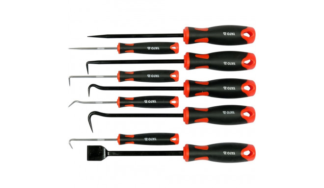 Yato YT-08426 Hook Set 9pcs, 162-240mm, 40Cr, 45-180°, 8 hooks, scraper, PP/TPR handles