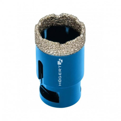 Hogert HT7D294 diamond hole saw, 68mm, M14, dry drilling, high diamond concentration, plastic tube