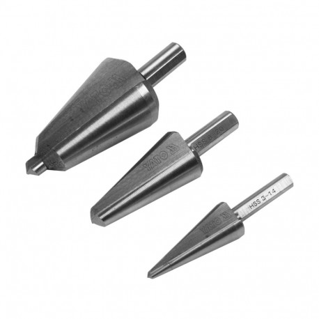 Yato YT-44730 Taper Drill Set, 3 pcs, GRD, Ø3-14/8-20/16-30 mm, HSS 4241, 4 mm, 6/8/9 mm