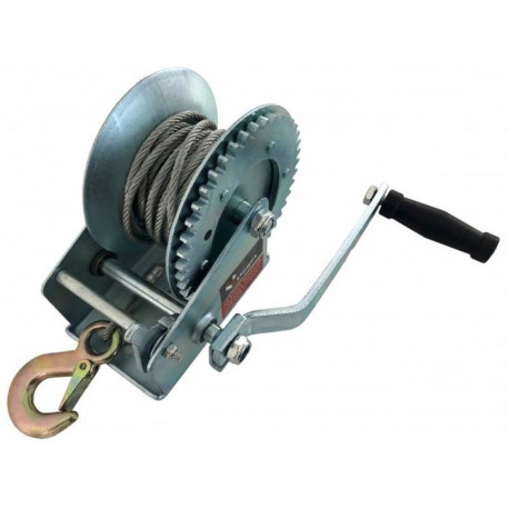 Winch, stationary, hand, 816kg, cable 10m DEGET